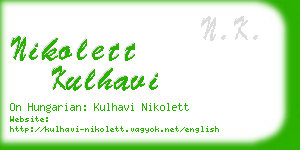 nikolett kulhavi business card